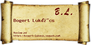 Bogert Lukács névjegykártya